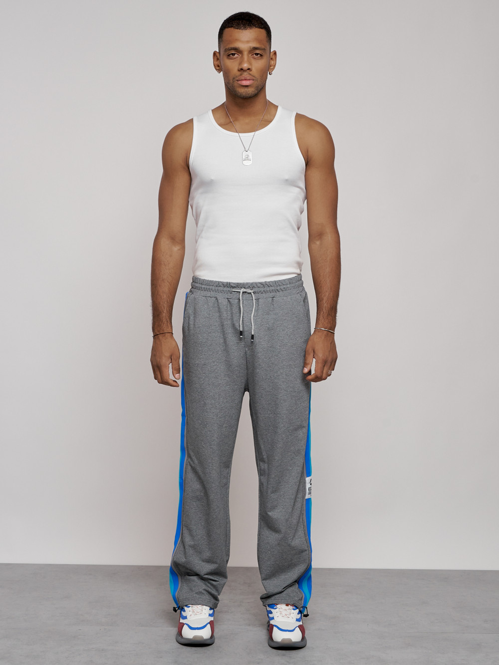 Купить штаны спортивные мужские оптом от производителя недорого в Москве 12903Sr