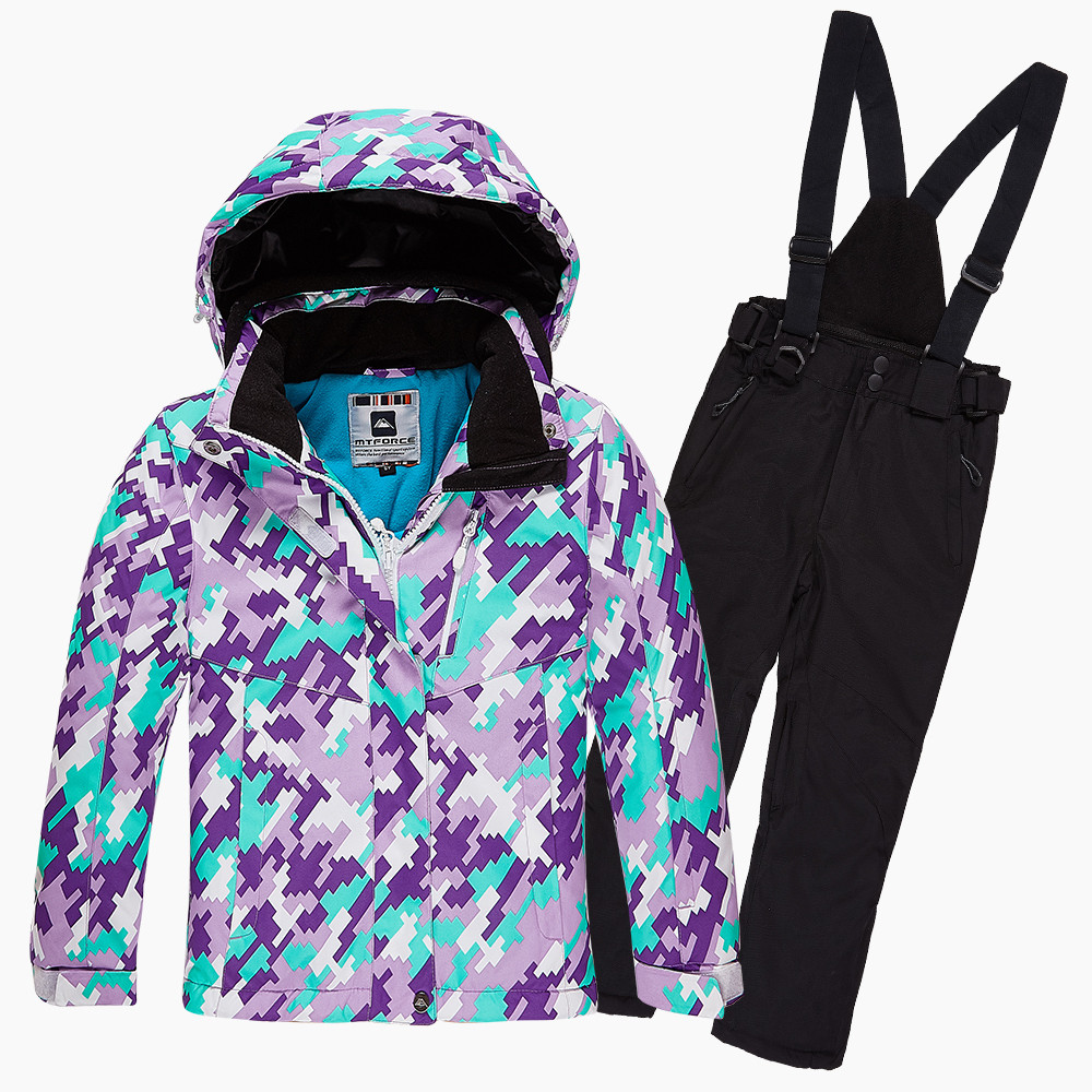 Купить Костюм горнолыжный для девочки фиолетового цвета 01774F
