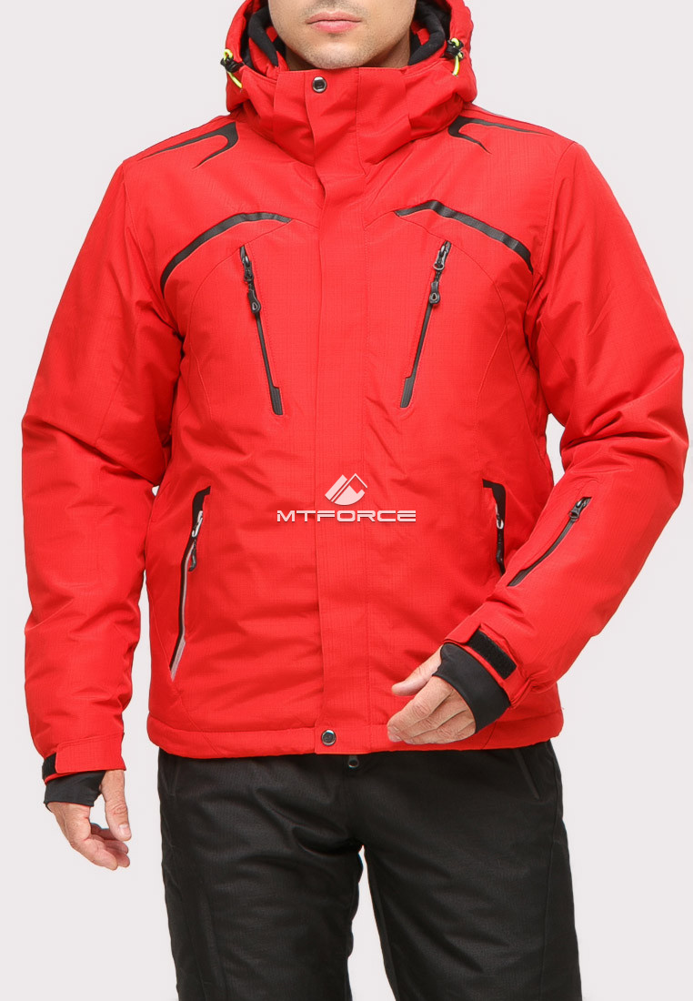 Купить Куртка горнолыжная мужская красного цвета 18109Kr