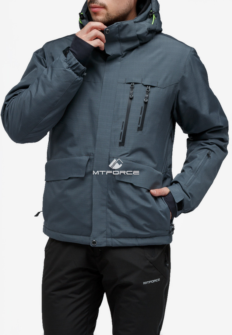 Купить Куртка горнолыжная мужская темно-серого цвета 18122TC