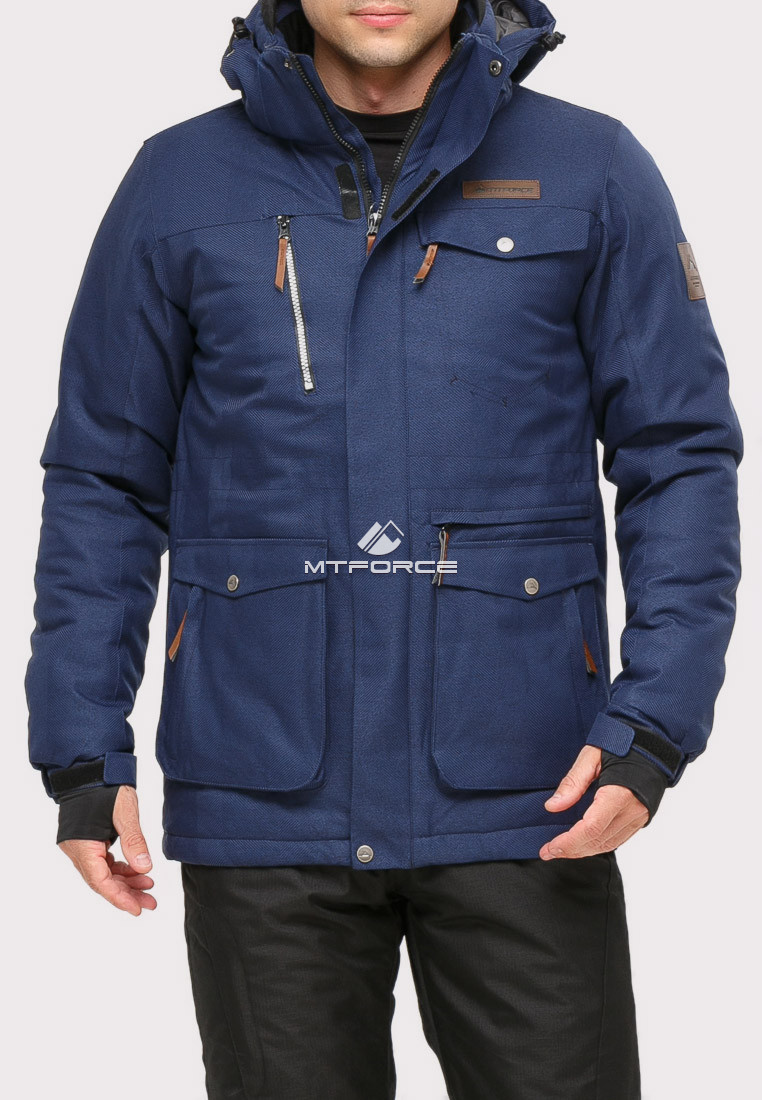 Купить Куртка горнолыжная мужская темно-синего цвета 1911TS