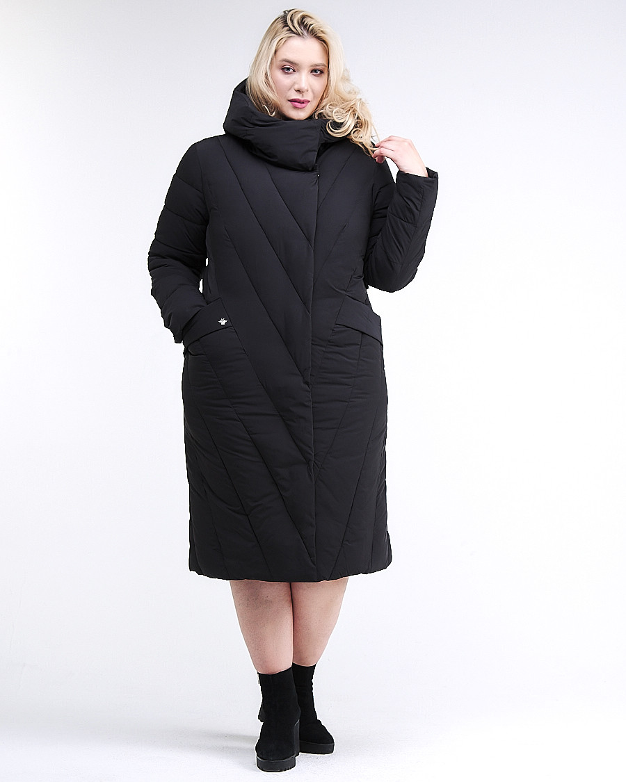 Купить Куртка зимняя женская классическая одеяло черного цвета 191949_01Ch