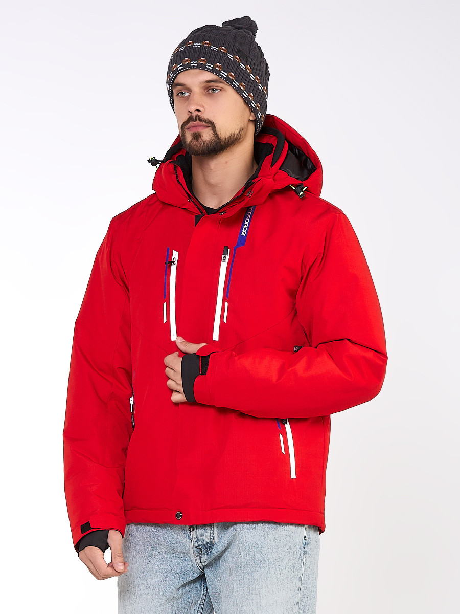 Купить Мужская зимняя горнолыжная куртка красного цвета 1966Kr