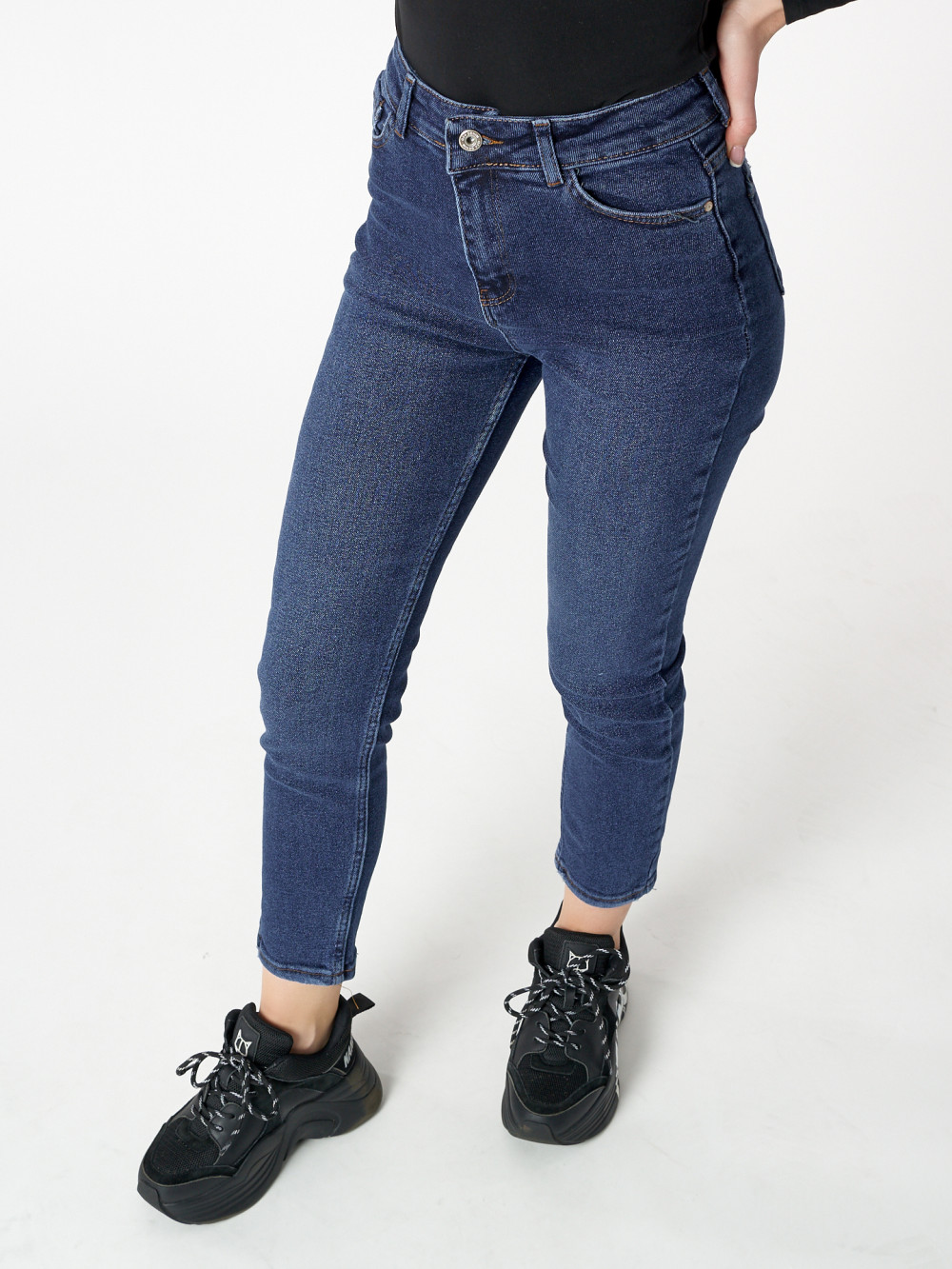 Купит от производителя джинсы прямого кроя женские с высокой талией  недорого в Москве 536_24TS