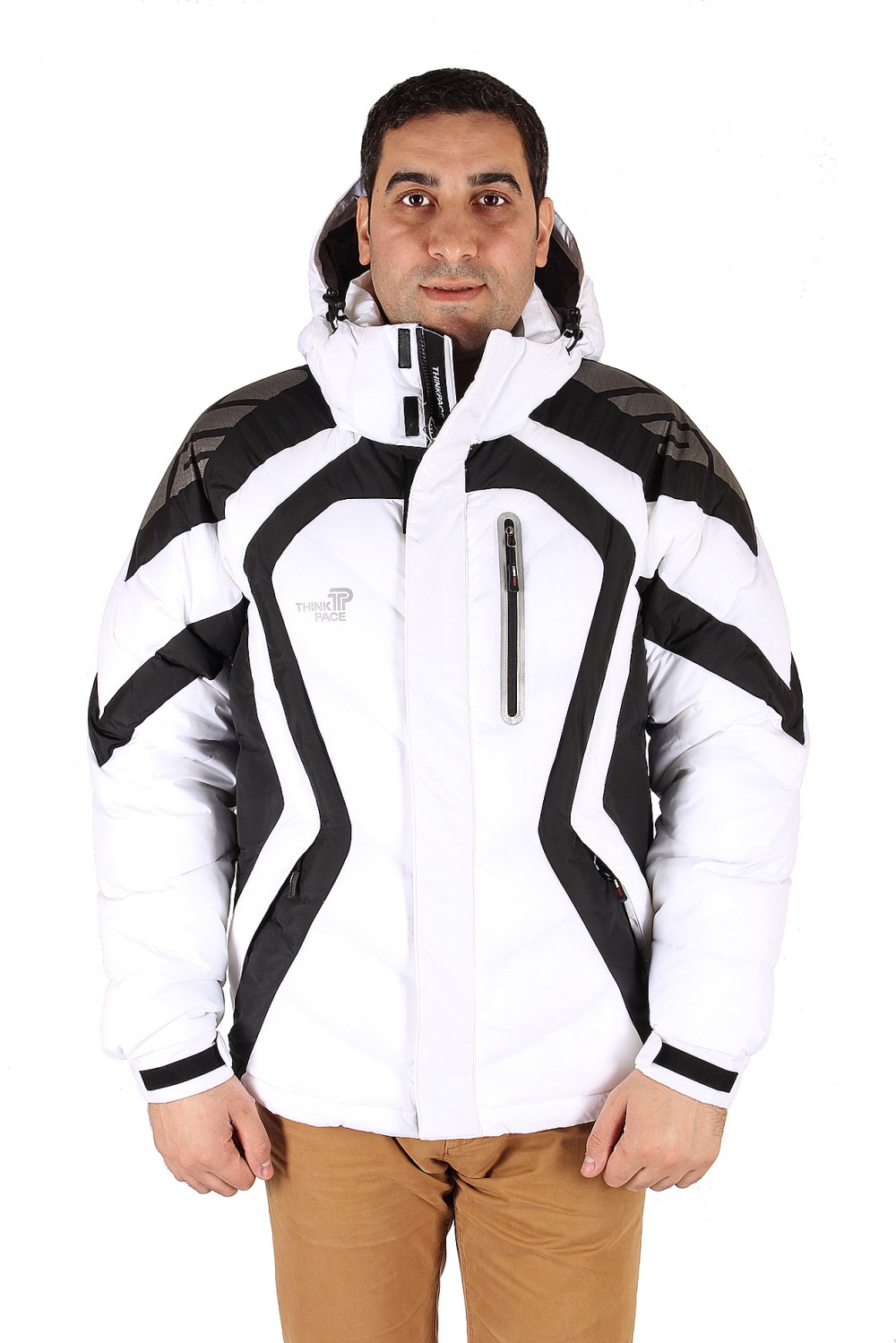 Купить Куртка зимняя мужская белого цвета 9455Bl