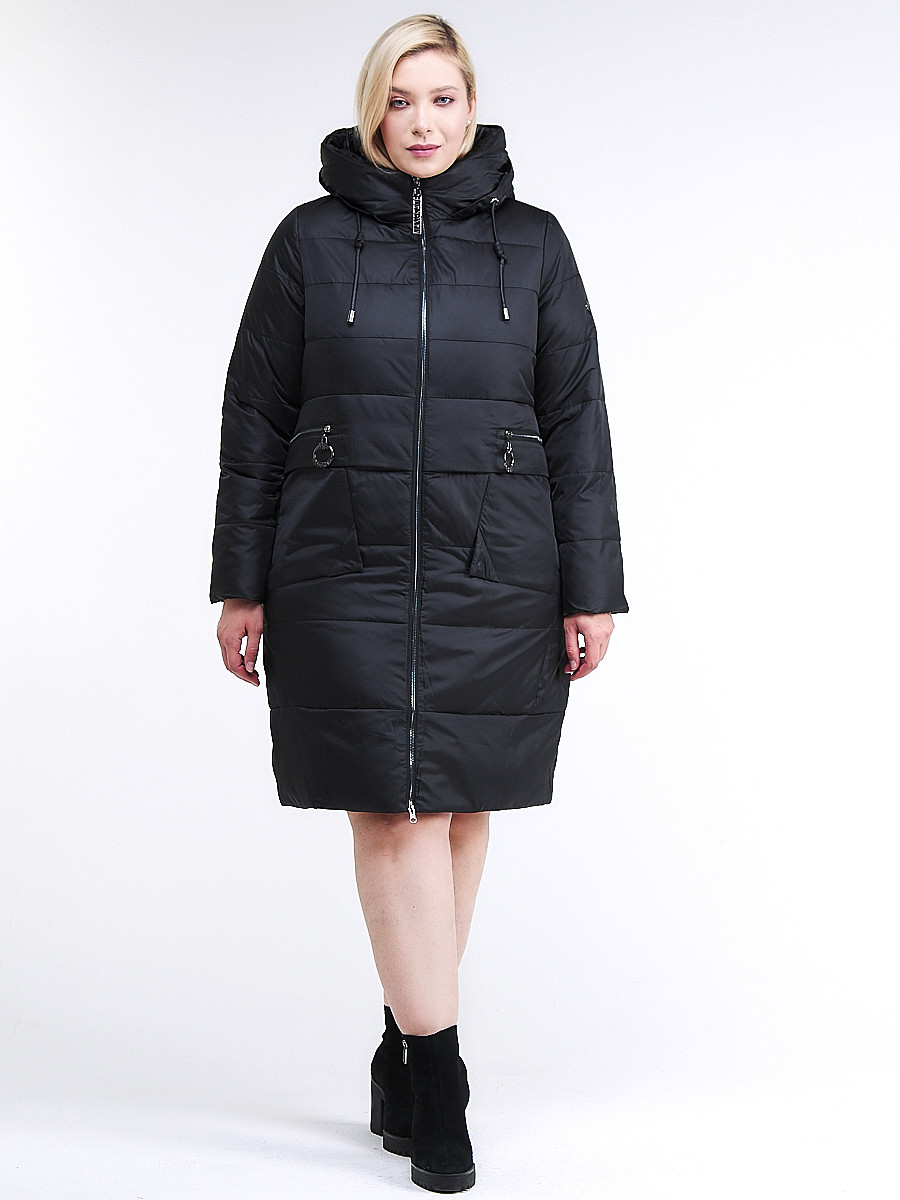 Купить Куртка зимняя женская классическая черного цвета 98-920_701Ch