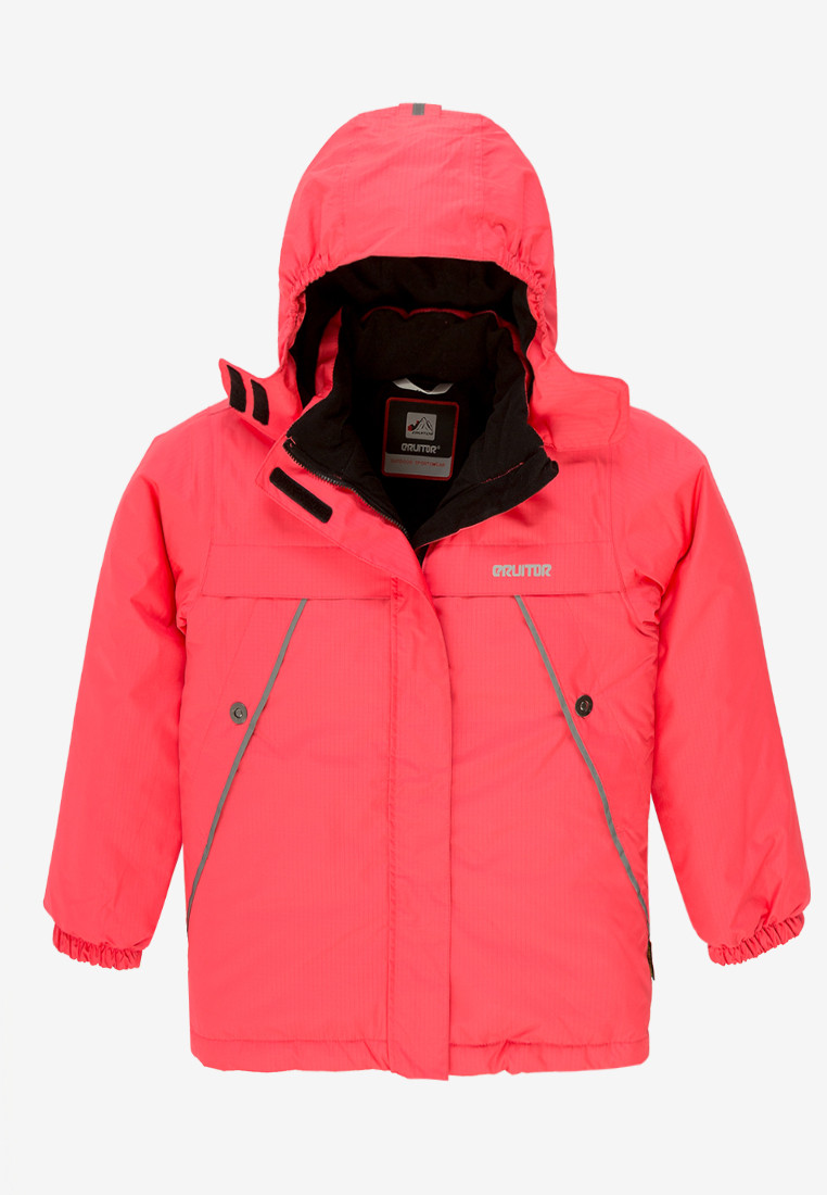 Купить Куртка демисезонная подростковая для девочки розового цвета 016-2R