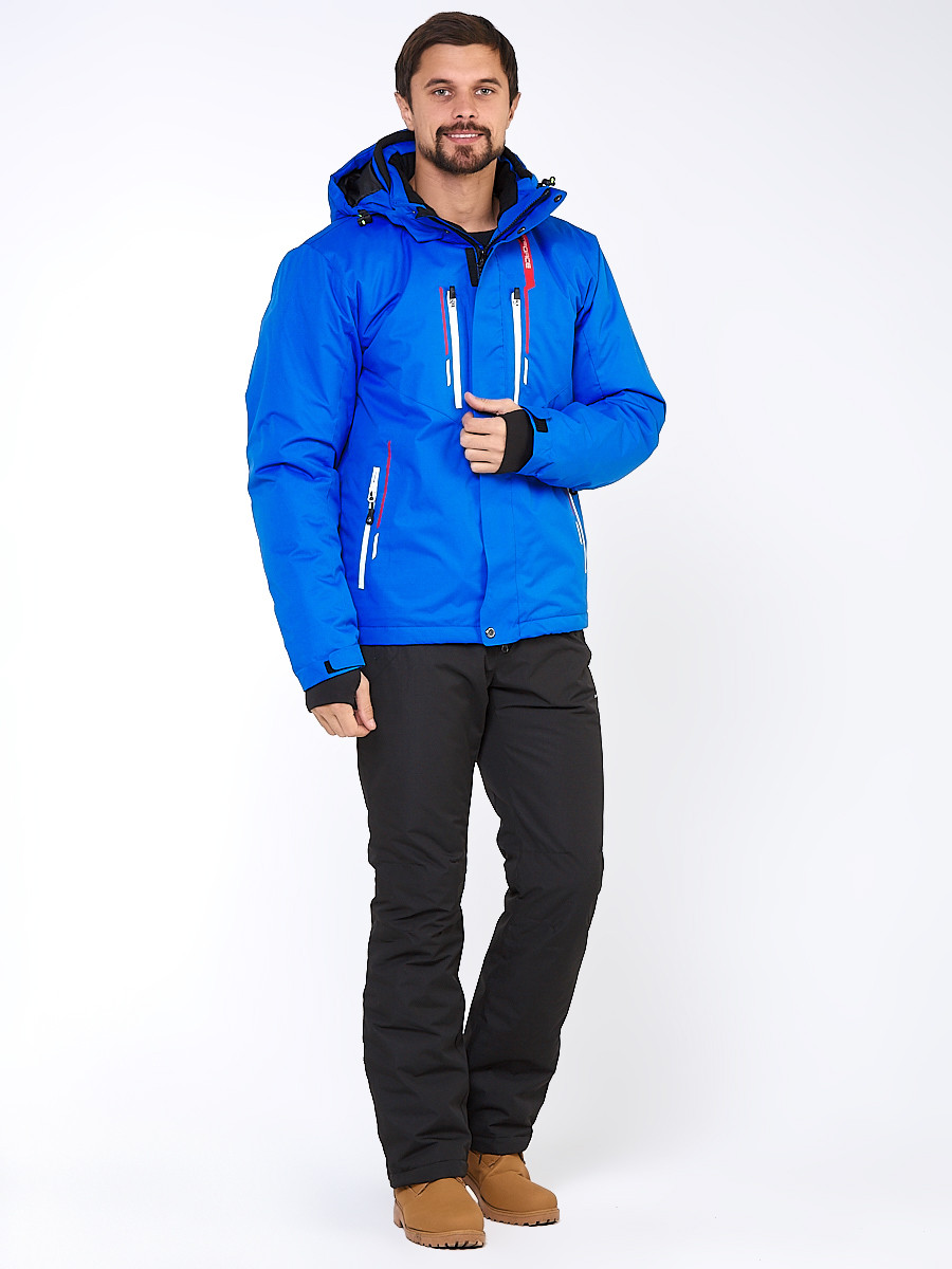 Купить Мужской зимний горнолыжный костюм голубого цвета 01966Gl