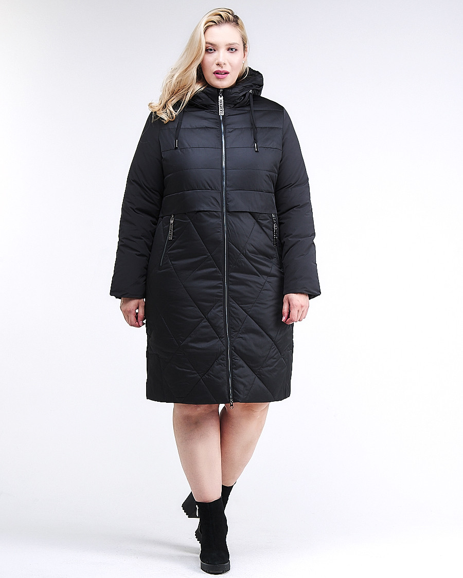 Купить Куртка зимняя женская классическая черного цвета 100-916_701Ch