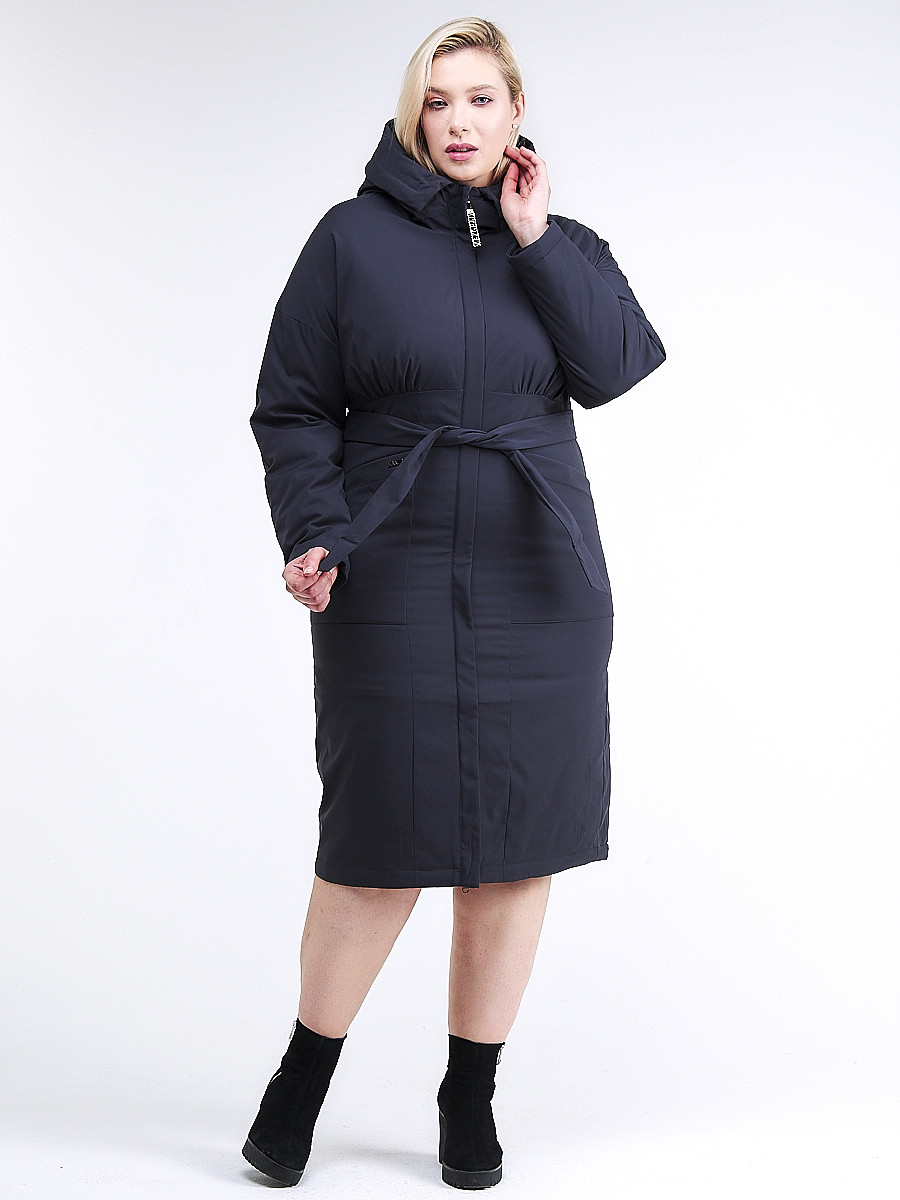 Купить Куртка зимняя женская классическая темно-синего цвета 110-905_18TS