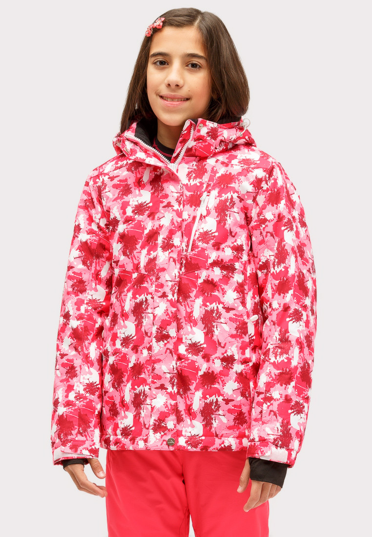 Купить Куртка горнолыжная подростковая для девочки розового цвета 1773R