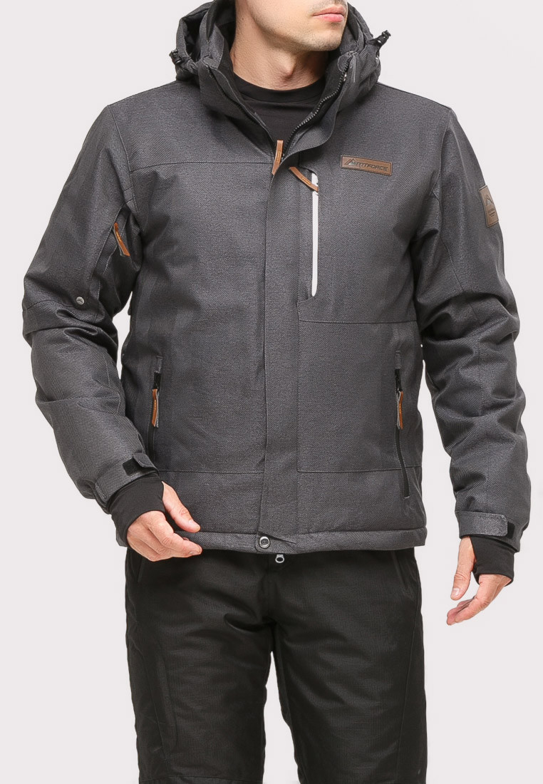 Купить Куртка горнолыжная мужская темно-серого цвета 1901TC