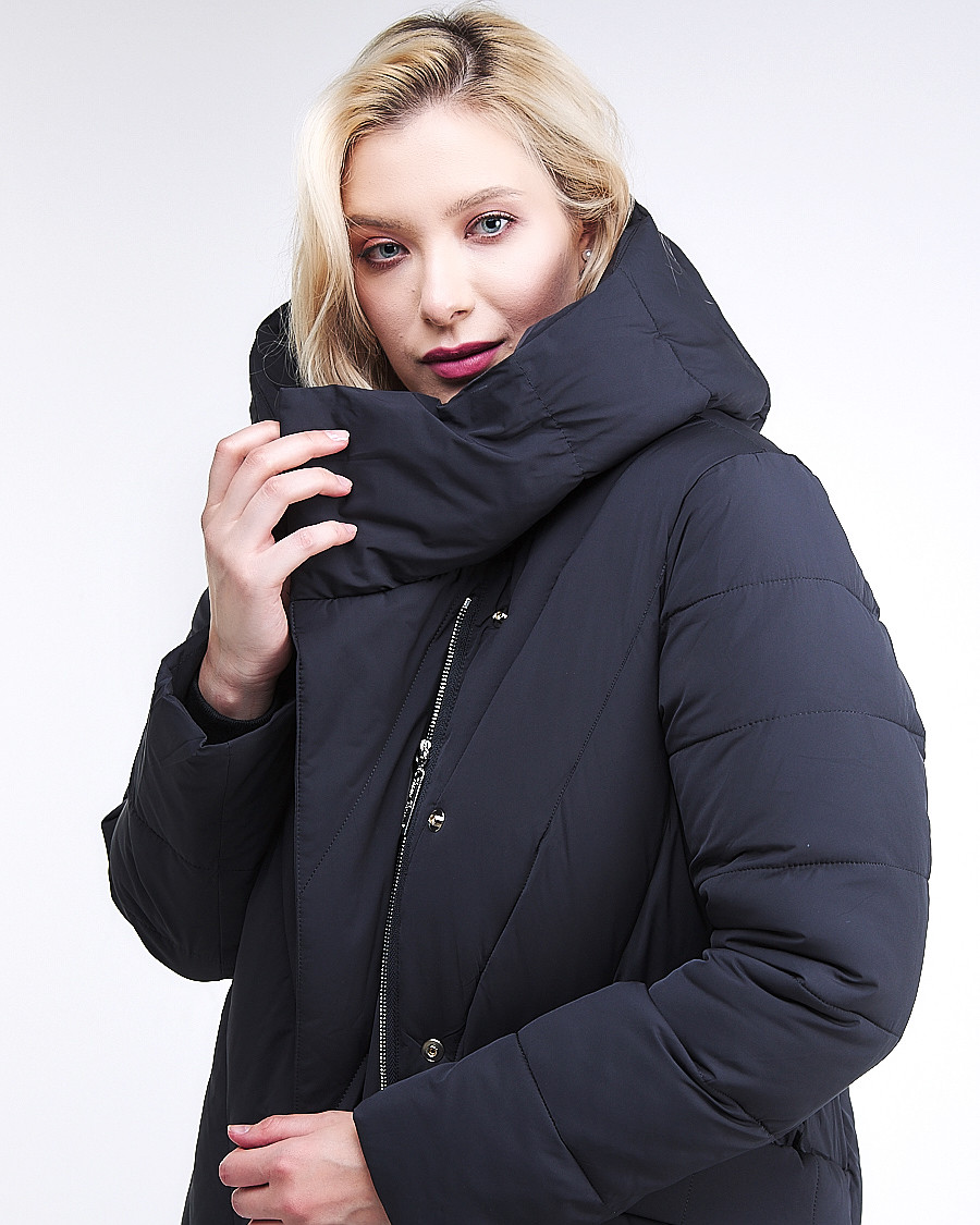 Купить Куртка зимняя женская классическая одеяло темно-серого цвета 191949_11TC