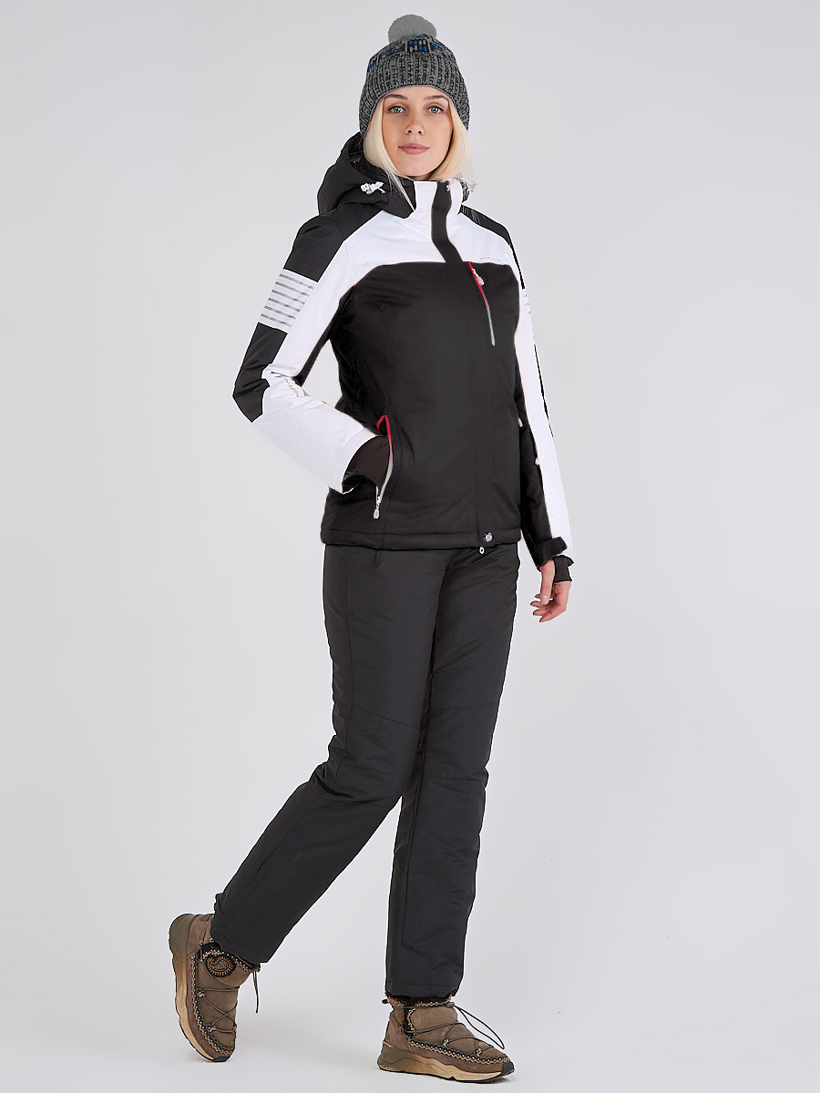 Горнолыжный костюм женский зимний черного цвета купить в интернет магазине MTFORCE 019601Ch