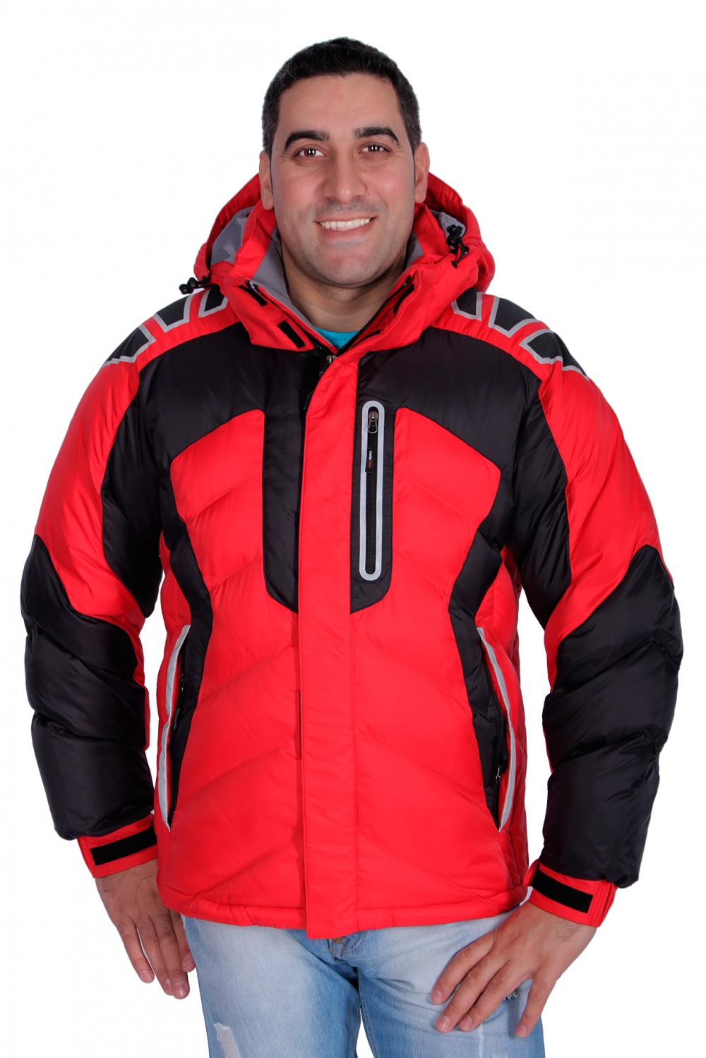 Купить Куртка зимняя мужская красного цвета 9439Kr