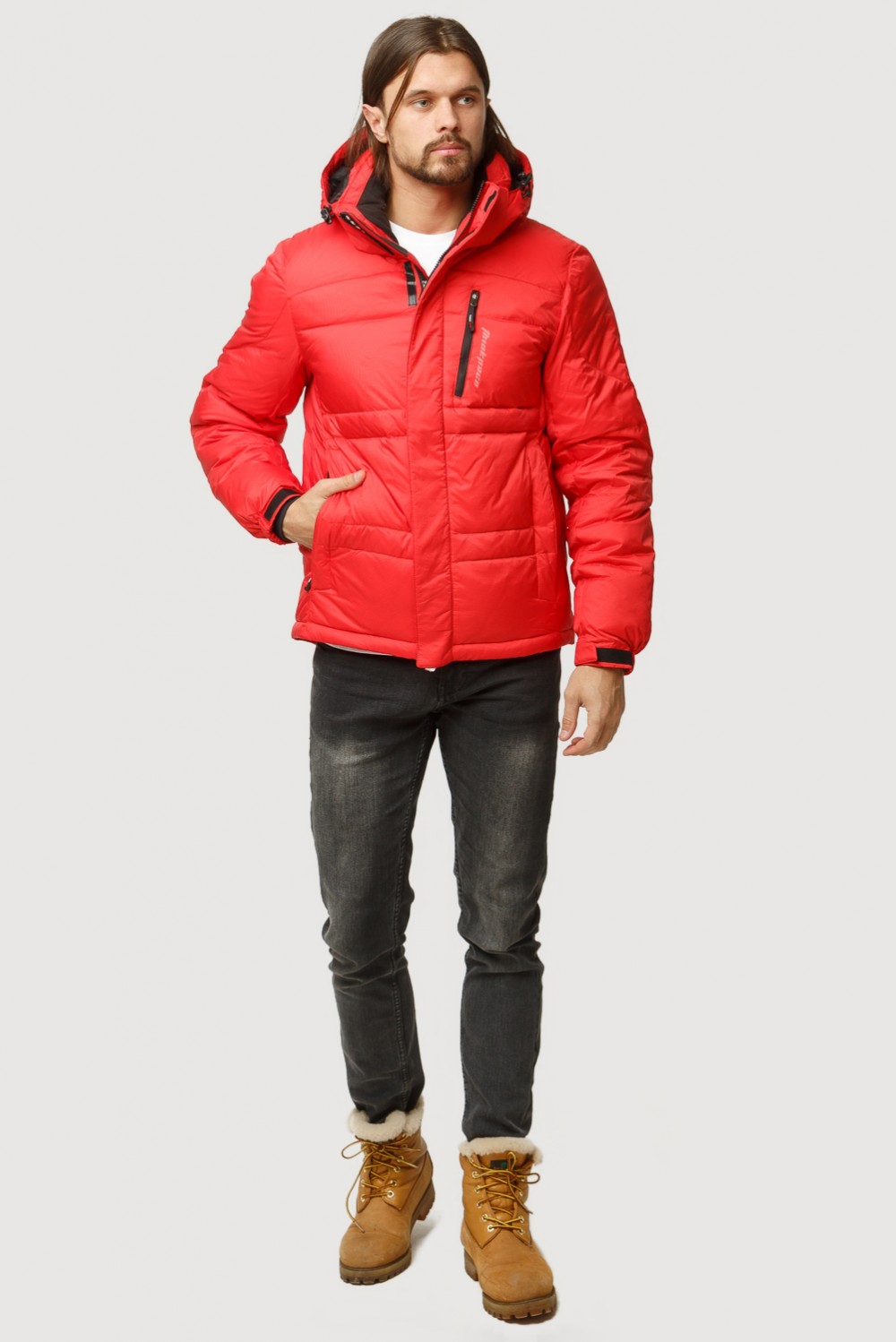 Купить Куртка зимняя мужская красного цвета 9521Kr