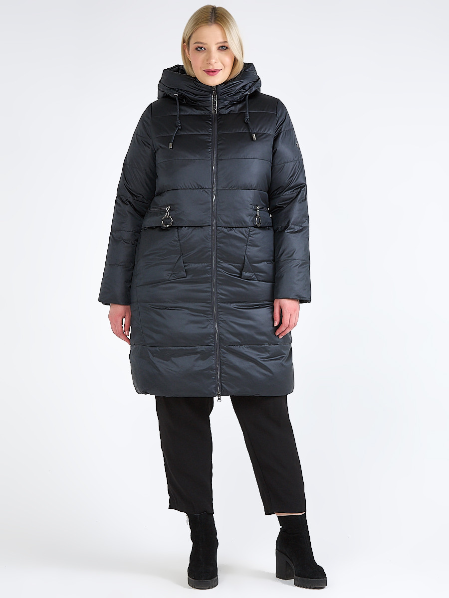 Купить Куртка зимняя женская классическая болотного цвета 98-920_122Bt