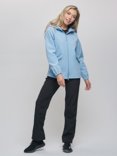 Спортивный костюм женский демисезонная softshell голубого цвета купить оптом в интернет магазине MTFORCE 020014Gl
