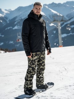 Купить комплект одежды горнолыжный костюм зимний мужской оптом от производителя недорого в Москве 02412Ch