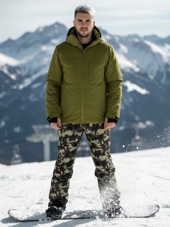 Купить комплект одежды горнолыжный костюм зимний мужской оптом от производителя недорого в Москве 02412Kh