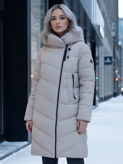 Купить пальто утепленное стеганное женское оптом от производителя зимнее недорого в Москве 1318B