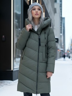 Купить пальто утепленное стеганное женское оптом от производителя зимнее недорого в Москве 1318Kh