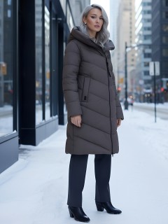 Купить пальто утепленное стеганное женское оптом от производителя зимнее недорого в Москве 1318TK