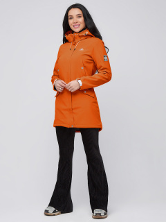 Купить оптом женскую осеннюю весеннюю парку softshell оранжевого цвета в интернет магазине MTFORCE 2026O