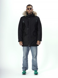 Купить оптом куртку парку мужскую с мехом зимнюю недорого в Москве 2260Ch