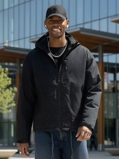 Купить спортивную мужскую куртки с капюшоном оптом от фабрики производителя дешево в Москве 25470Ch