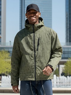 Купить спортивную мужскую куртки с капюшоном оптом от фабрики производителя дешево в Москве 25470Kh