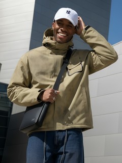 Купить спортивную мужскую куртки с капюшоном оптом от фабрики производителя дешево в Москве 25473B