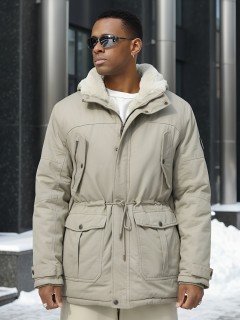 MG парка мужская зимняя с капюшоном с мехом зимняя молодежная модная аляска купить от производителя дешево в Москве с доставкой по всей России 2606B