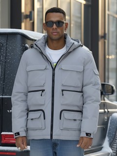 Купить куртку мужскую спортивную зимнюю с капюшоном оптом от производителя недорого в Москве 3222SS