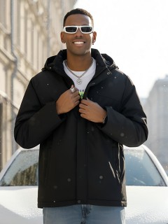 Купить куртку мужскую спортивную зимнюю большого размера оптом от производителя недорого в Москве 66613Ch