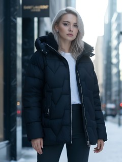 Купить куртки женские модные из овчины больших размеров оптом от производителя зимние недорого в Москве 7309Ch