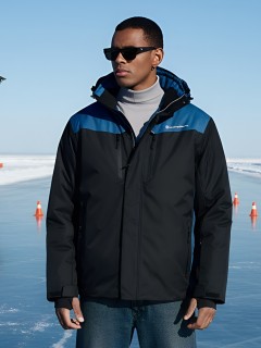 Купить горнолыжную куртку мужскую зимнюю оптом от производителя недорого в Москве по низкой цене 7611Ch