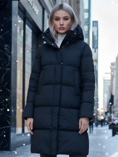 Купить пальто утепленное женское оптом от производителя зимнее недорого в Москве 7618Ch