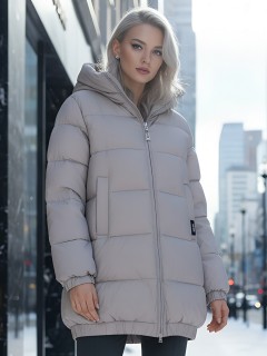 Купить куртки женские модные стеганные большого размера оптом от производителя зимние недорого в Москве 7619SK
