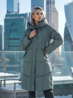 Купить пальто утепленное женское оптом от производителя зимнее недорого в Москве 7709Kh