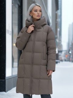 Фабрика производителя Visdeer предлагает купить от производителя женские зимнее пальто утепленное с капюшоном дешево в Москве с доставкой по России 7741SK