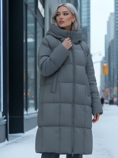Фабрика производителя Visdeer предлагает купить от производителя женские зимнее пальто утепленное с капюшоном дешево в Москве с доставкой по России 7741TC