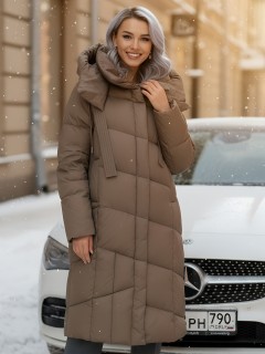 Купить пальто утепленное женское оптом от производителя зимнее недорого в Москве 7748SK