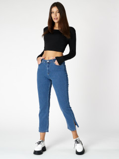 Купить оптом женские джинсы клеш с высокой посадкой от производителя дешево 844S 