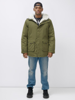 Купить куртку парку мужскую зимнюю с мехом с капюшоном оптом от производителя недорого в Москве 8753Kh