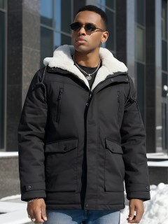 MG парка мужская зимняя с капюшоном с мехом зимняя молодежная модная аляска купить от производителя дешево в Москве с доставкой по всей России 8761Ch