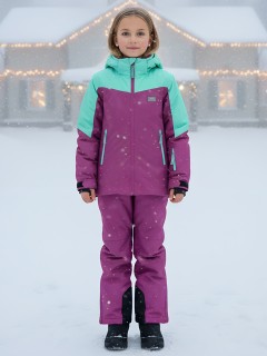 Купить комплект одежды горнолыжный костюм зимний для девочки оптом от производителя недорого в Москве 9419S