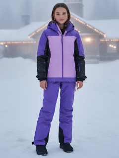 Купить комплект одежды горнолыжный костюм зимний для девочки оптом от производителя недорого в Москве 9434F