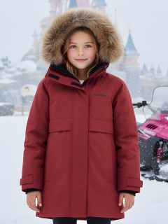 Зимняя парка для девочки подростка 9534Bo с капюшоном и мехом. Купить дешево от производителя, склад в Москве, доставка по всей России.