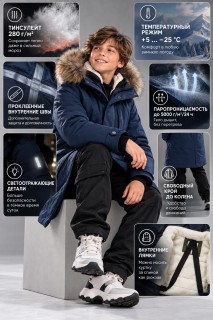 Зимняя куртка парка подростковая для мальчика 9535TS — оптом от производителя недорого, Москва